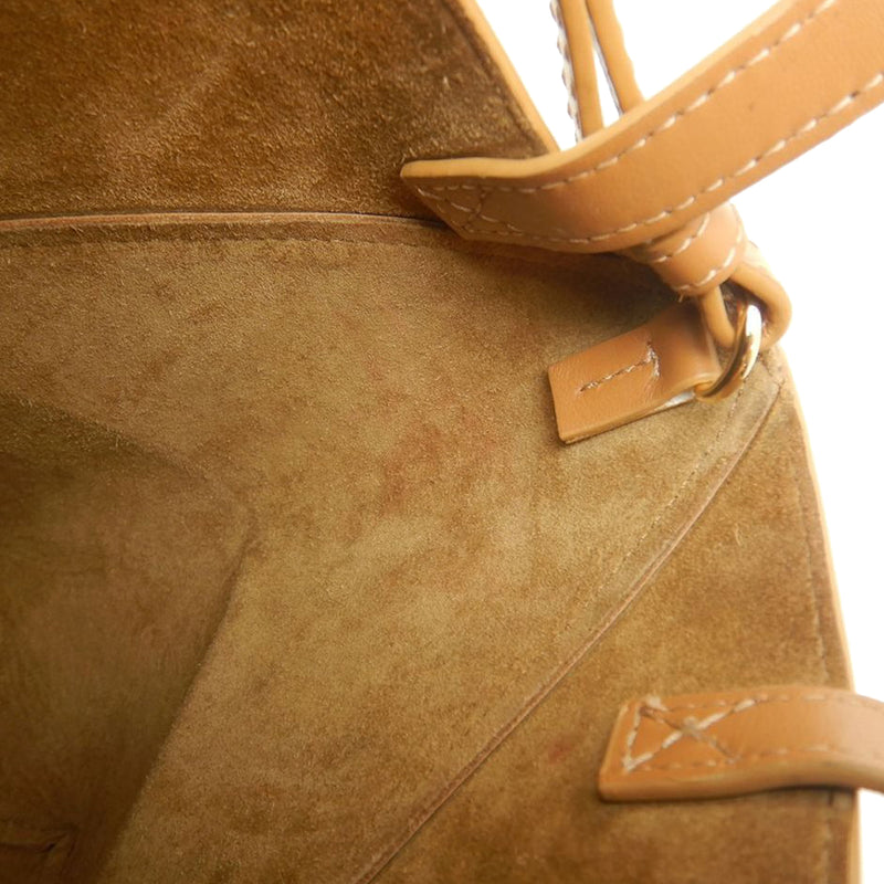 Mini Shiny Calfskin Puzzle Fold Tote - Image 8
