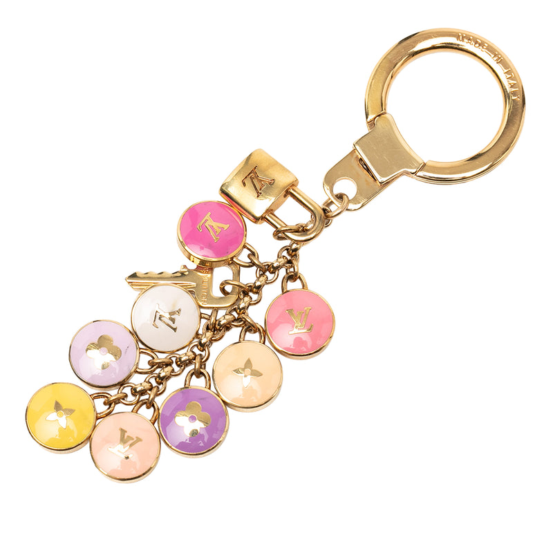 Gold Plated and Enamel Pastilles Key Chain and Bag Charm - Image 2