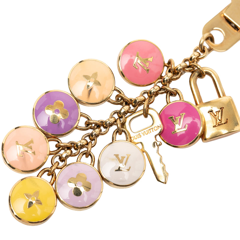 Gold Plated and Enamel Pastilles Key Chain and Bag Charm - Image 3