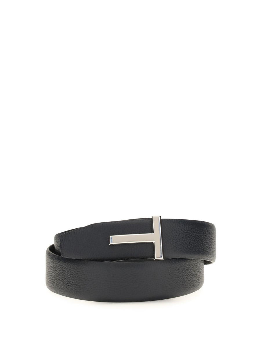 Tom Ford Reversible Leather Belt — Black Calf Bos Taurus