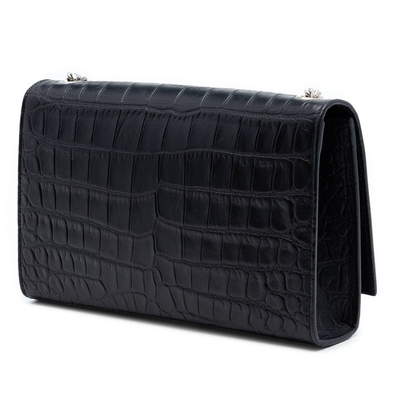 Medium Croc Embossed Leather Kate Tassel Crossbody - Image 2