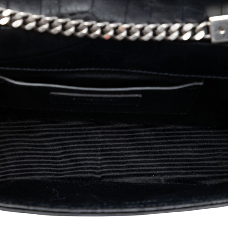 Medium Croc Embossed Leather Kate Tassel Crossbody - Image 4