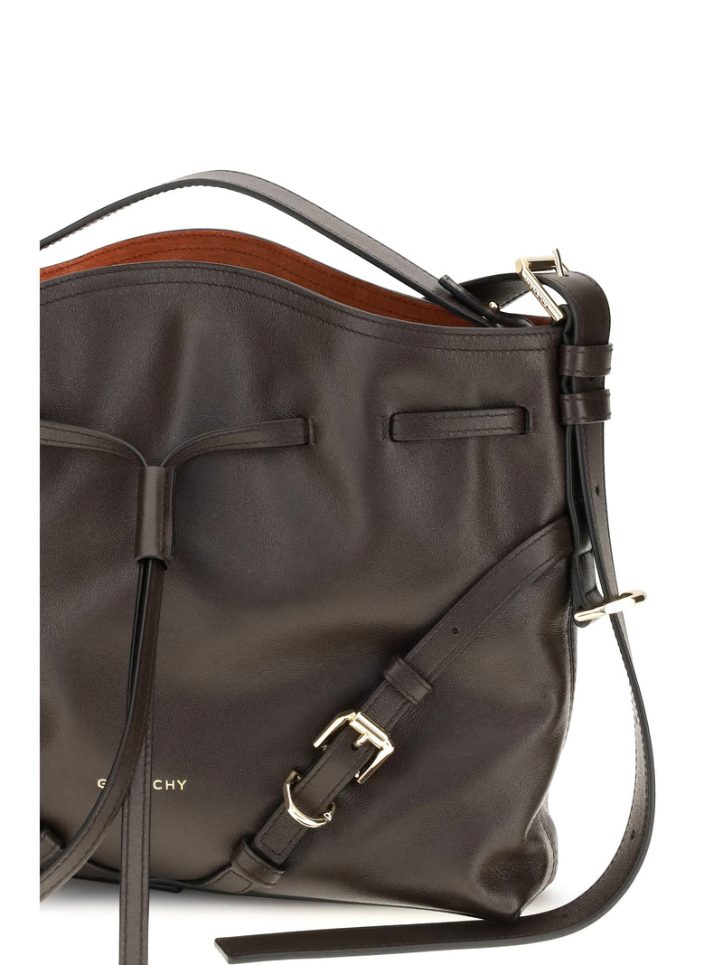 Givenchy Small Voyou Bucket Bag — Brown Calf Leather Bos Taurus