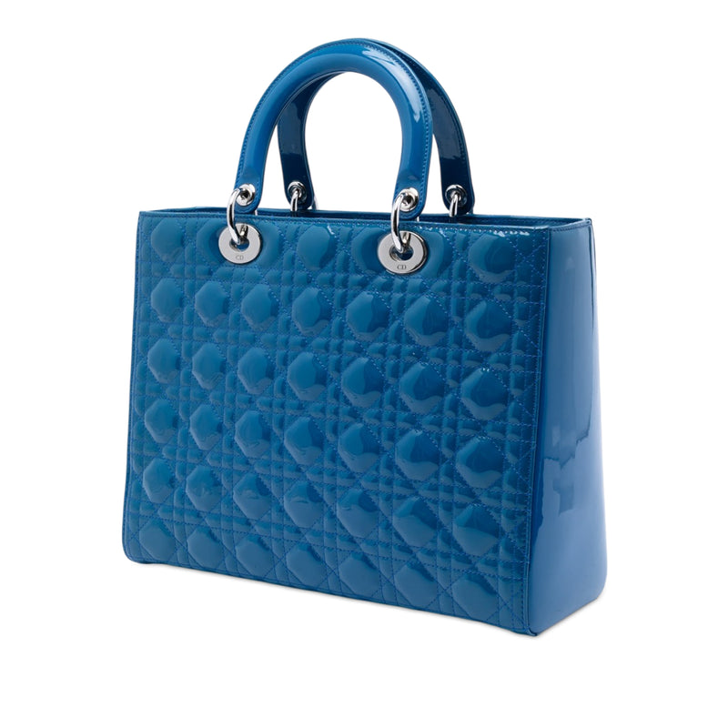 Large Patent Cannage Lady Dior - Image 2
