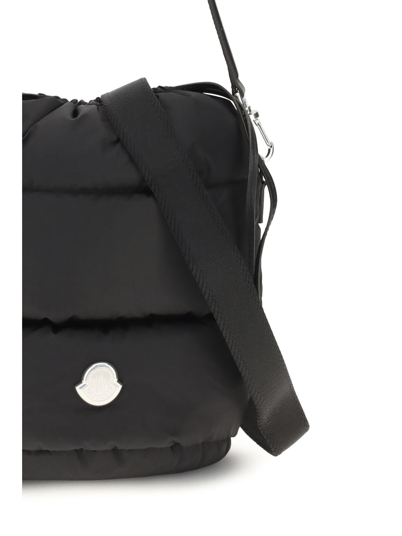 Moncler Caradoc Bucket Bag — Black Nylon