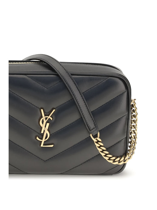 Saint Laurent Loulou Crossbody Bag — Black Lamb Leather