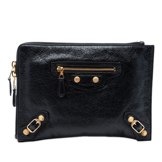 Lambskin Motocross Giant 12 Zip Around Flat Clutch - Image 1