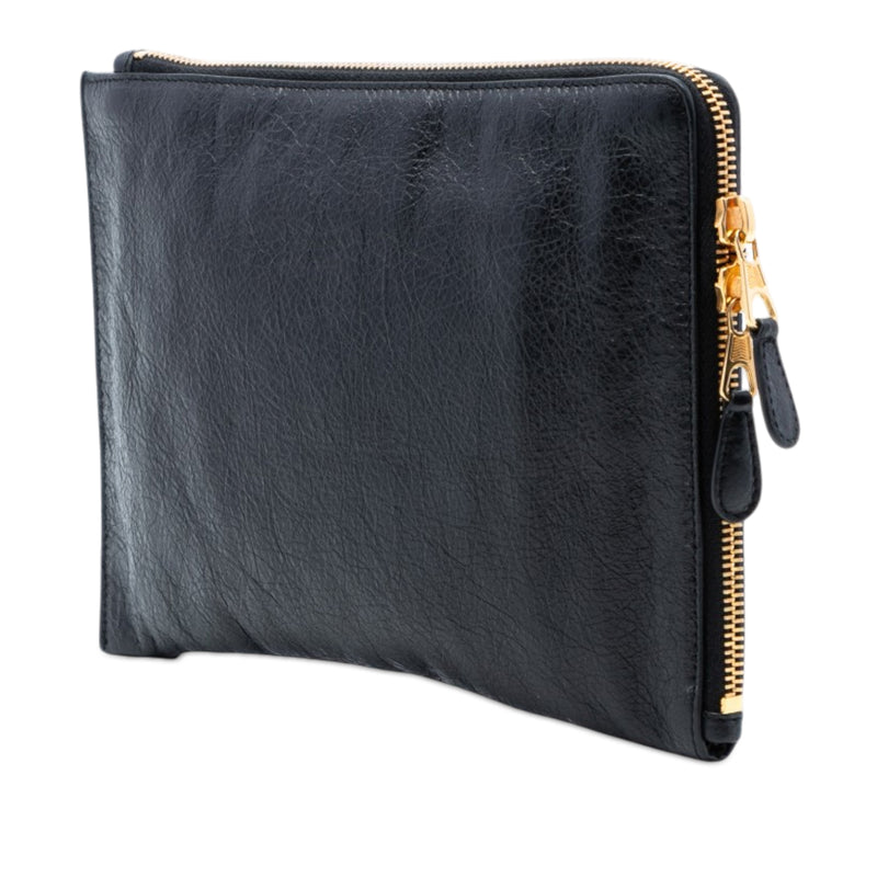 Lambskin Motocross Giant 12 Zip Around Flat Clutch - Image 2