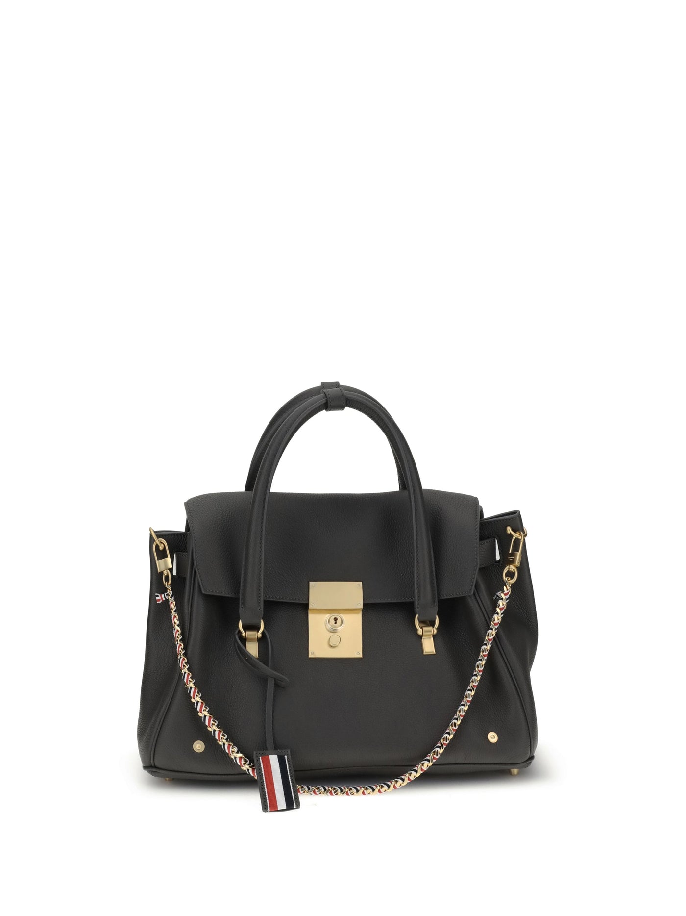 Thom Browne Top Handle Bag — Gray Calf Leather Bos Taurus