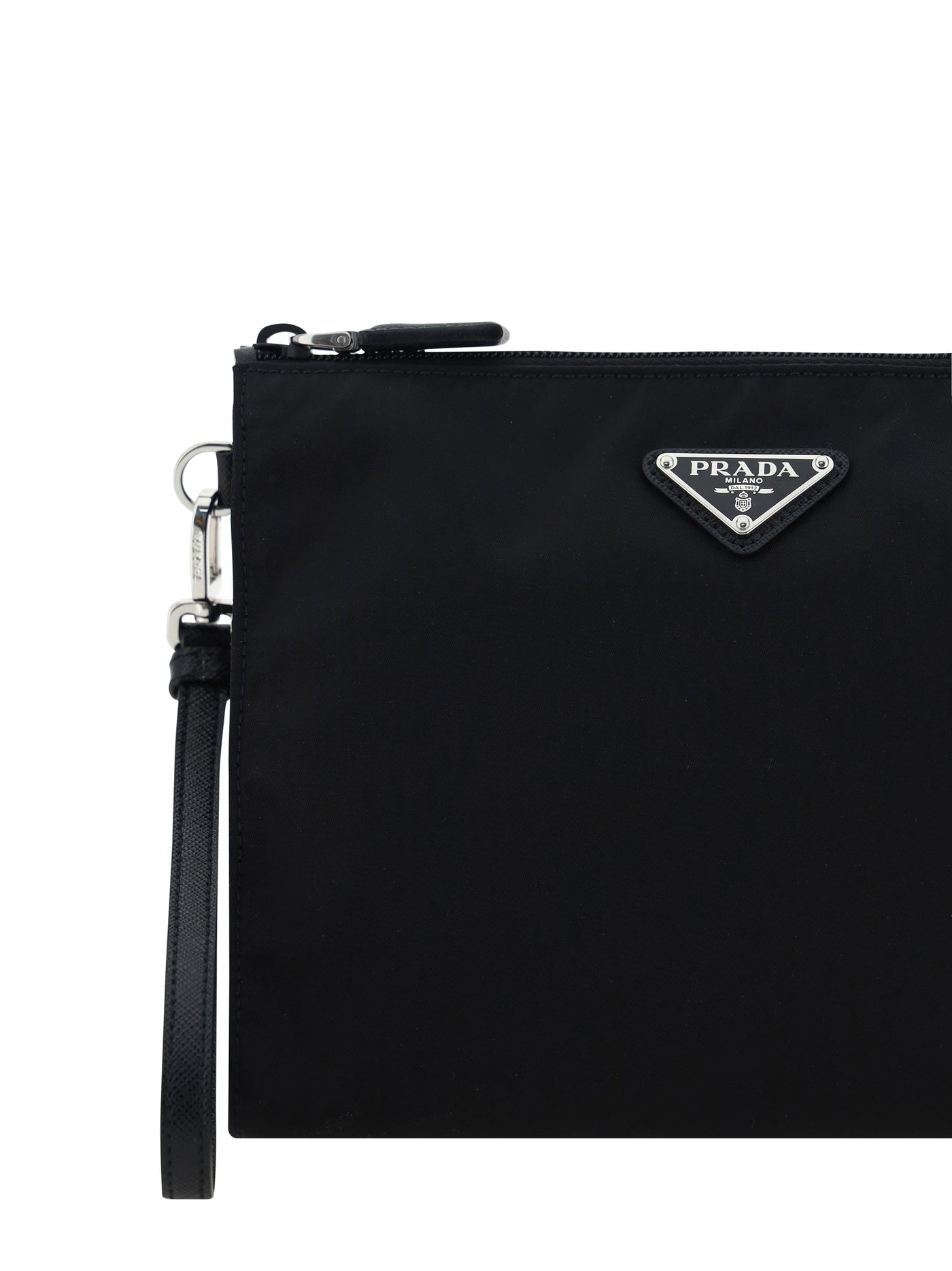 Prada Nylon Pouch Clutch — Black Polyamide Wallet