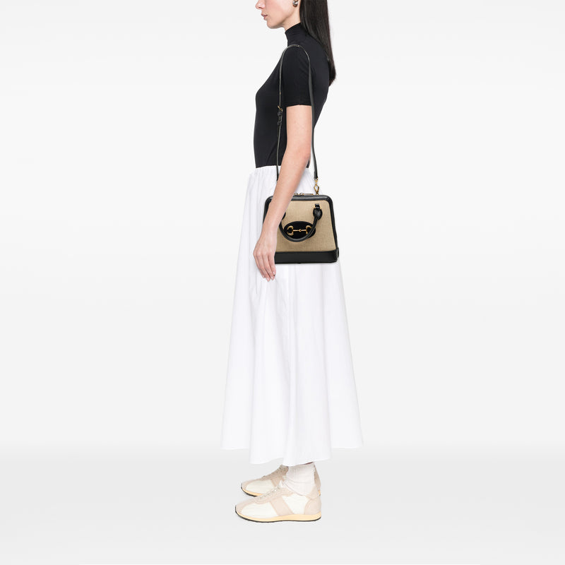 Small Canvas Horsebit 1955 Satchel - Image 6