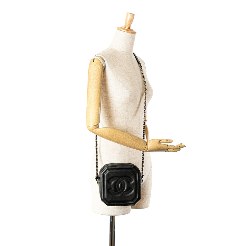 CC Quilted Lambskin Octagon Camera Case - Image 7