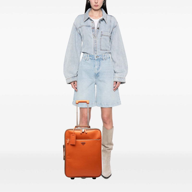 Saffiano Carry On Trolley Suitcase - Image 6