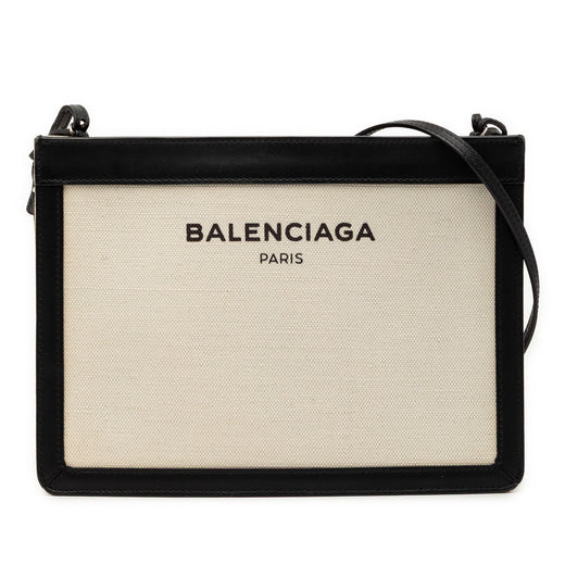 Canvas Navy Pochette Crossbody - Image 1