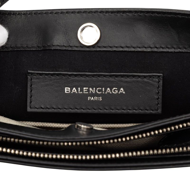 Canvas Navy Pochette Crossbody - Image 5