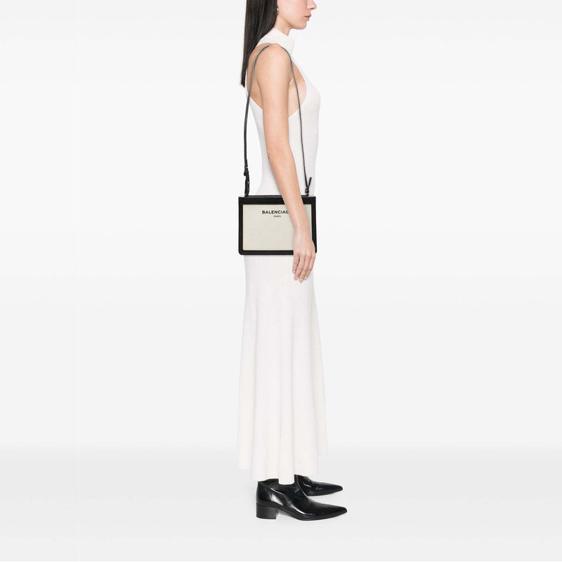 Canvas Navy Pochette Crossbody - Image 7