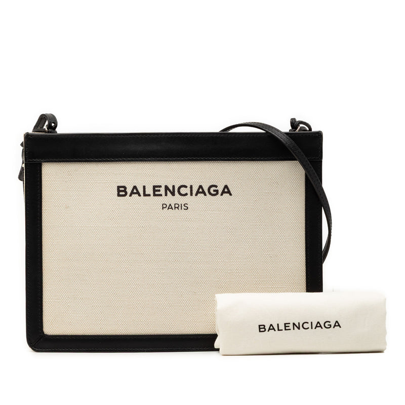 Canvas Navy Pochette Crossbody - Image 8
