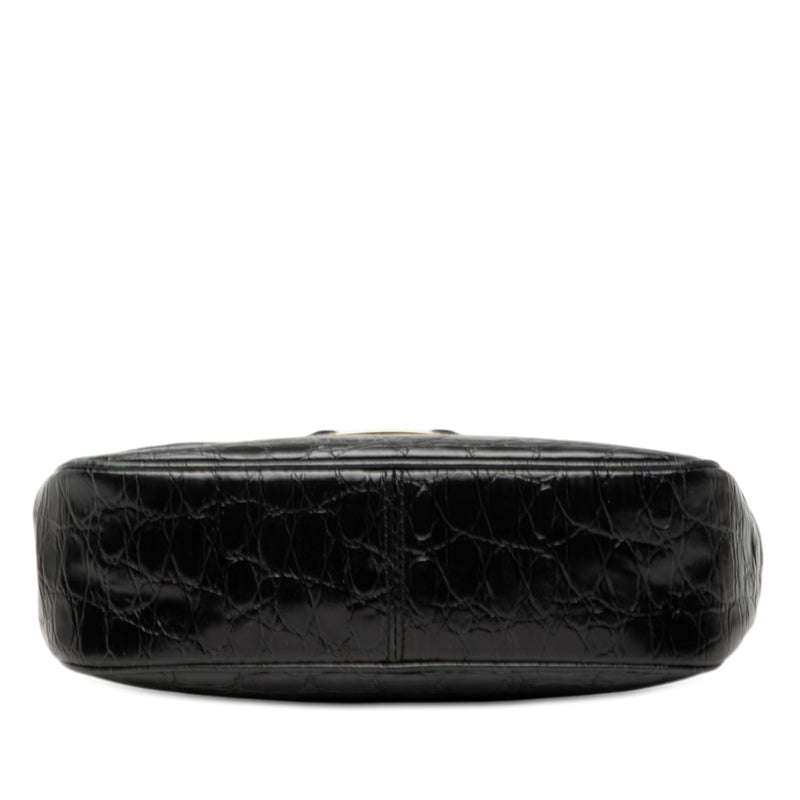 Croc Embossed Vara Bow Top Handle Bag - Image 3