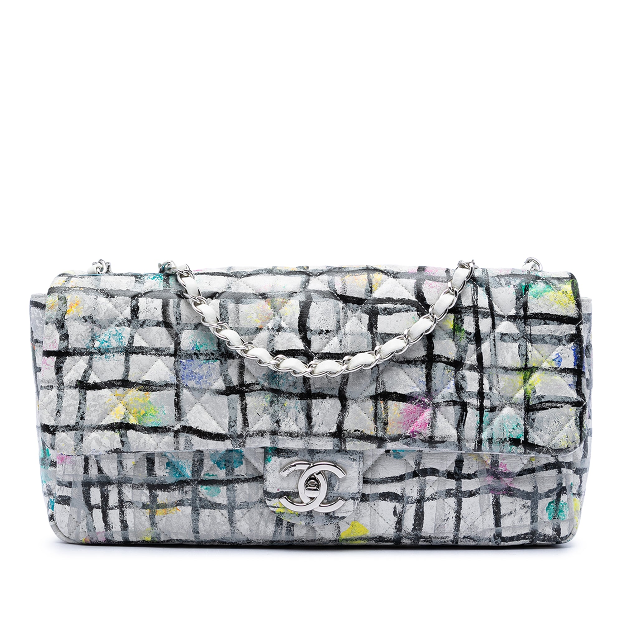Medium Calfskin Hand Painted Graffiti Flap - Image 1