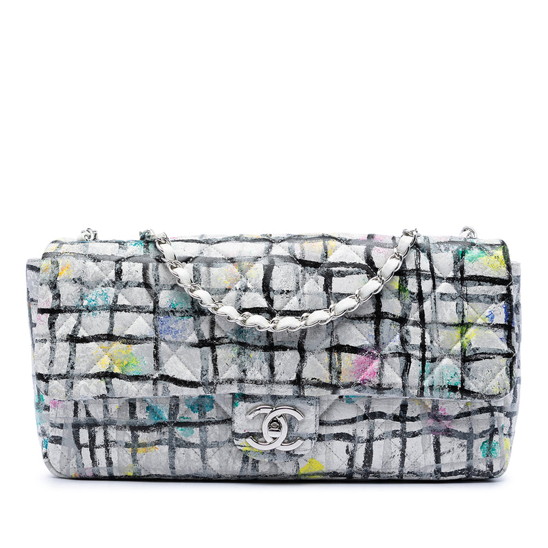 Medium Calfskin Hand Painted Graffiti Flap