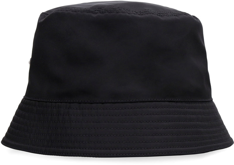 Prada 2hc137 Re-Nylon Cotton Bucket Hat — Black