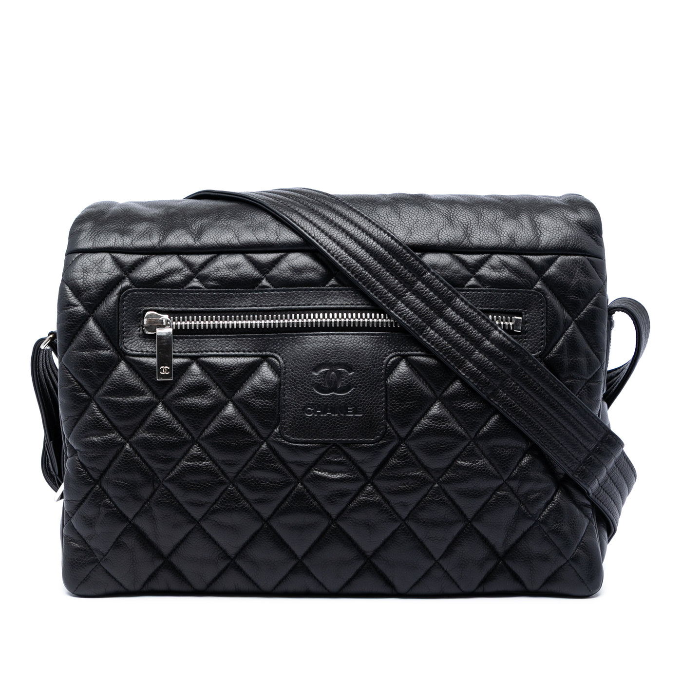 Large Quilted Caviar Coco Cocoon Messenger Bag - Image 1