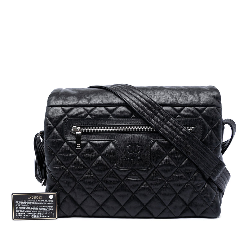 Large Quilted Caviar Coco Cocoon Messenger Bag - Image 7