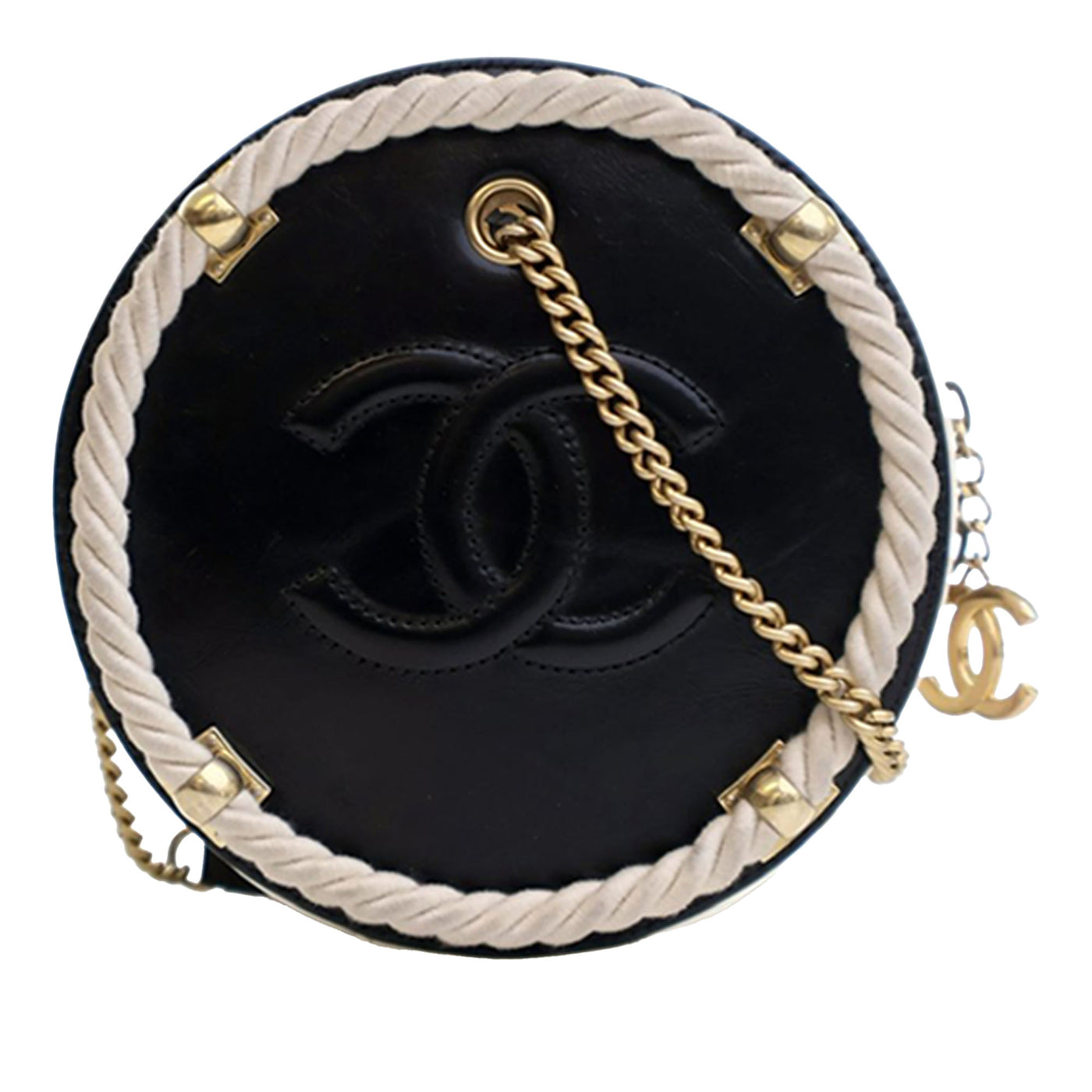 Crumpled Calfskin En Vogue Round Bag - Image 1