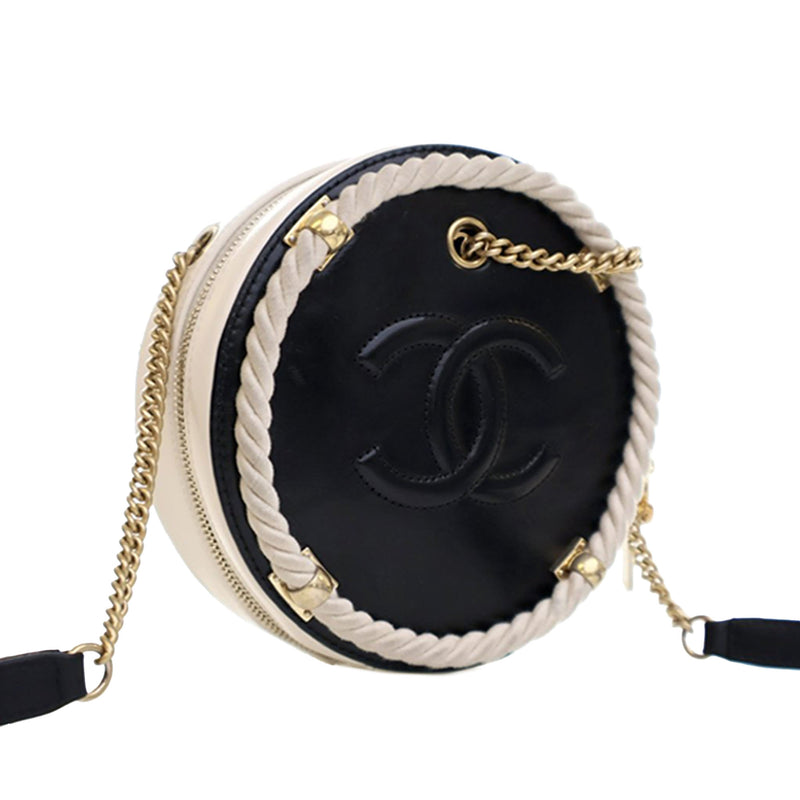 Crumpled Calfskin En Vogue Round Bag - Image 3