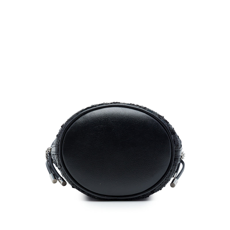 Small GG Marmont Sequined Diagonal Matelasse Calfskin Bucket Bag - Image 3