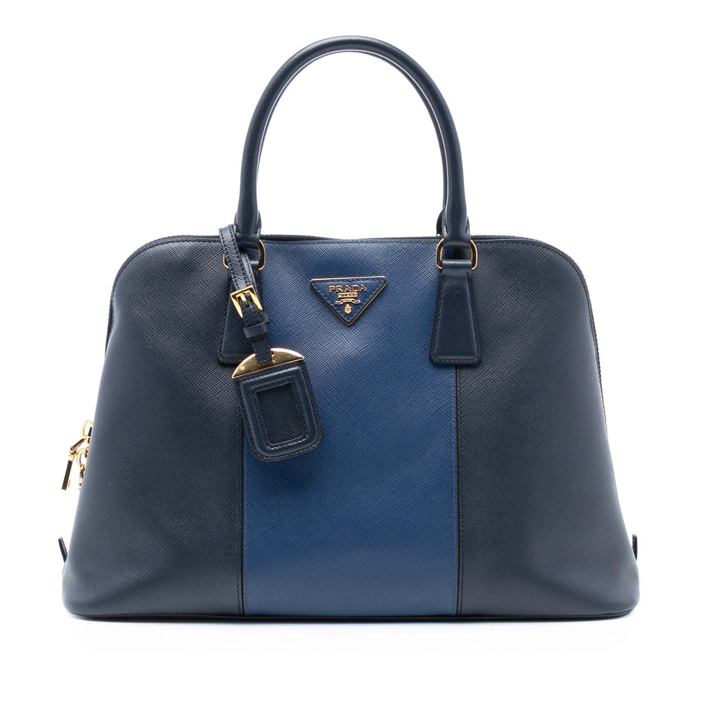 Medium Bicolor Saffiano Lux Promenade Satchel - Image 1