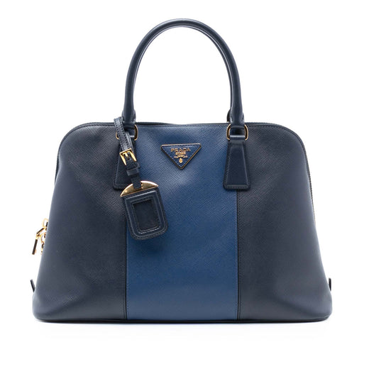 Medium Bicolor Saffiano Lux Promenade Satchel - Image 1