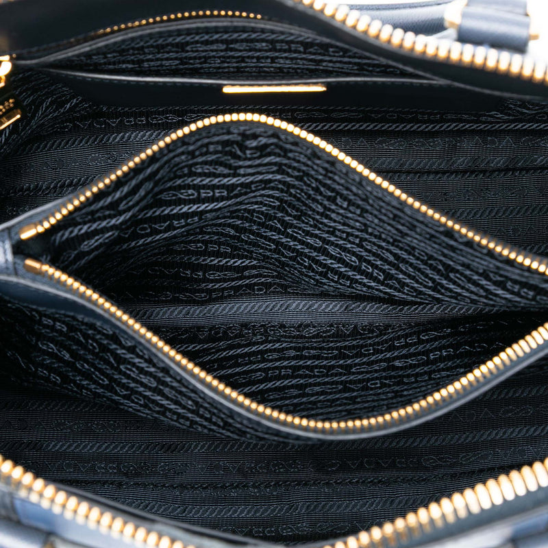 Medium Bicolor Saffiano Lux Promenade Satchel - Image 4