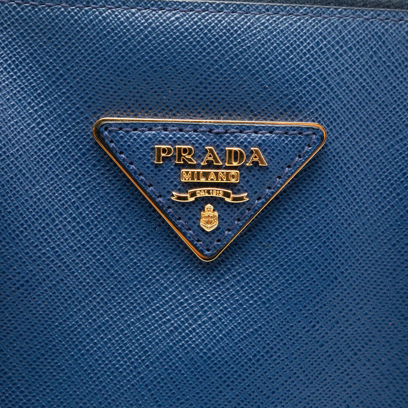 Medium Bicolor Saffiano Lux Promenade Satchel - Image 5