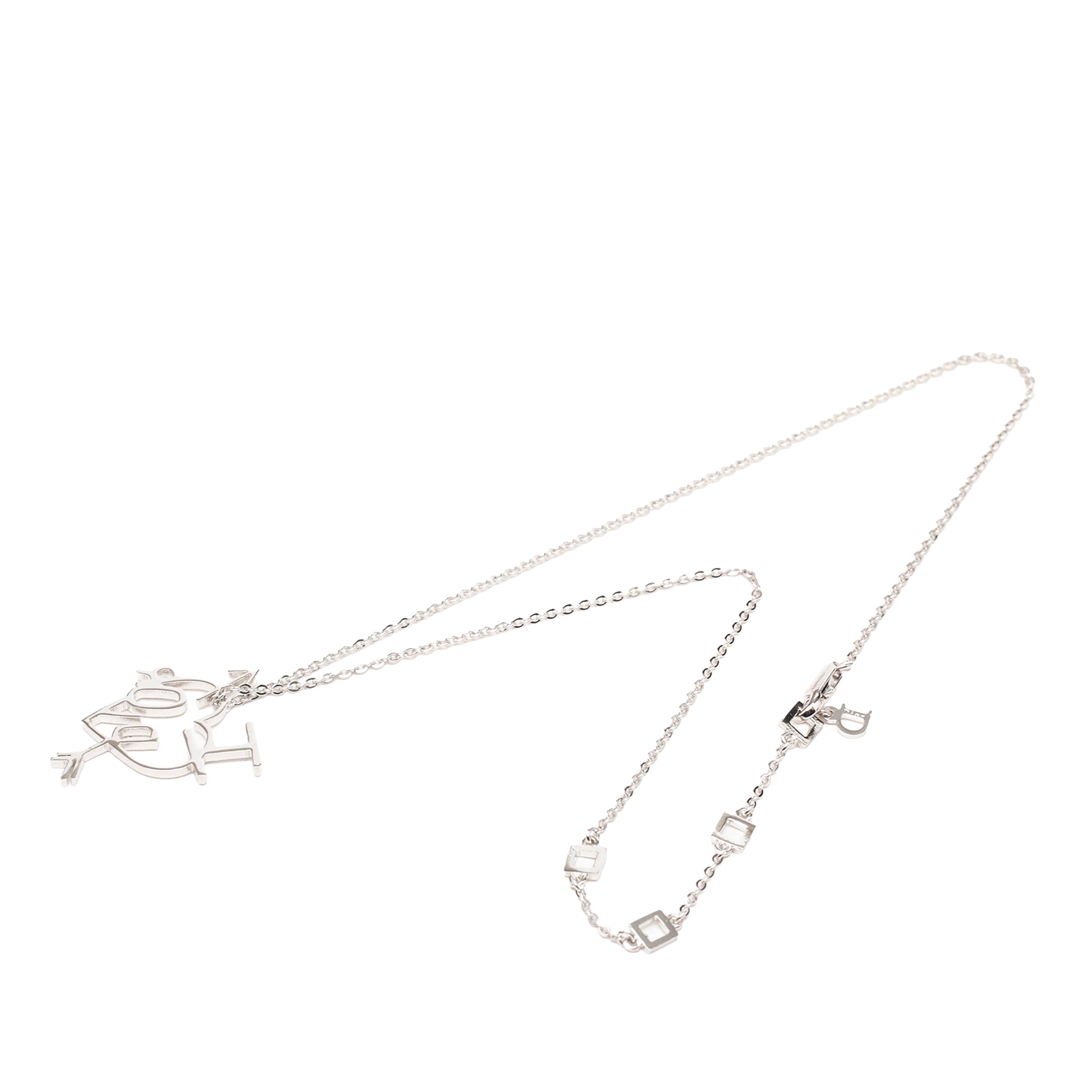 Brass I Love Dior Heart and Arrow Pendant Necklace - Image 1
