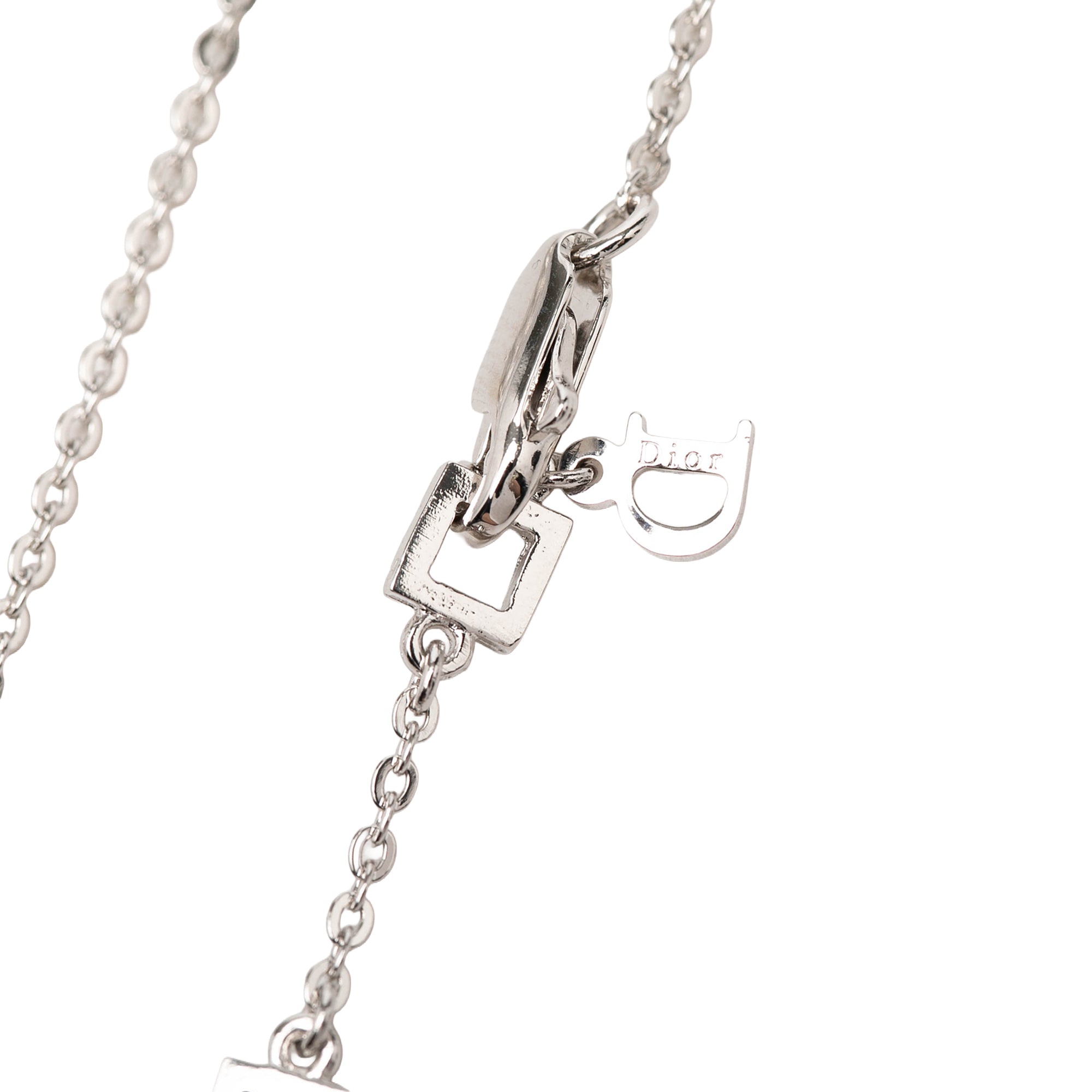 Brass I Love Dior Heart and Arrow Pendant Necklace - Image 4