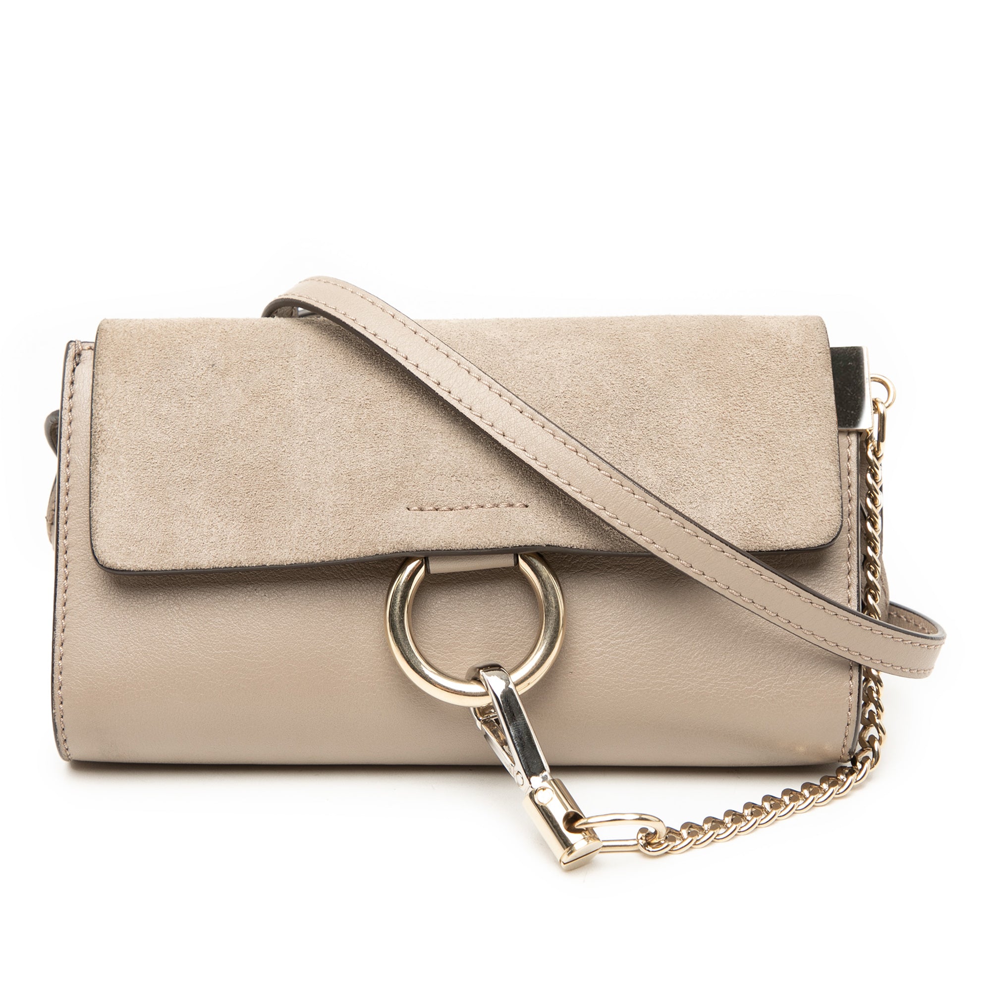 Mini Calfskin and Suede Faye Chain Crossbody - Image 1