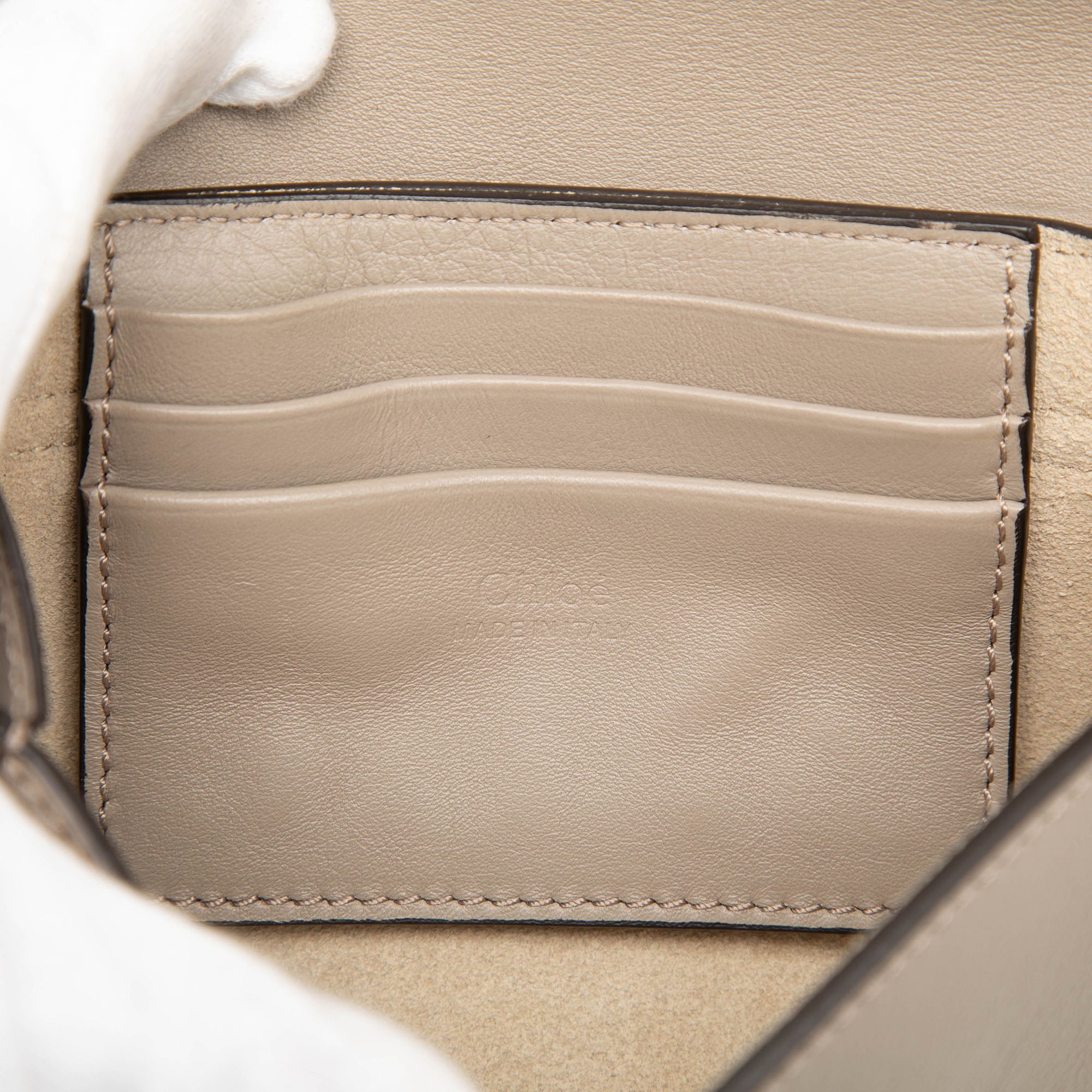 Mini Calfskin and Suede Faye Chain Crossbody - Image 5
