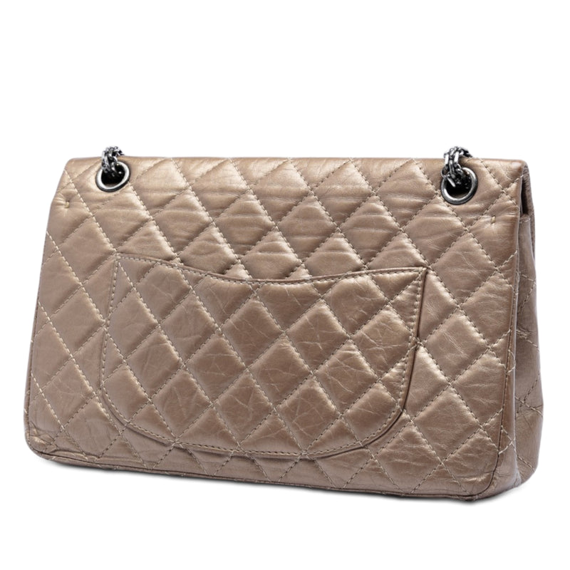 Quilted Metallic Aged Calfskin Reissue 2.55 Double Flap 226 - Image 2