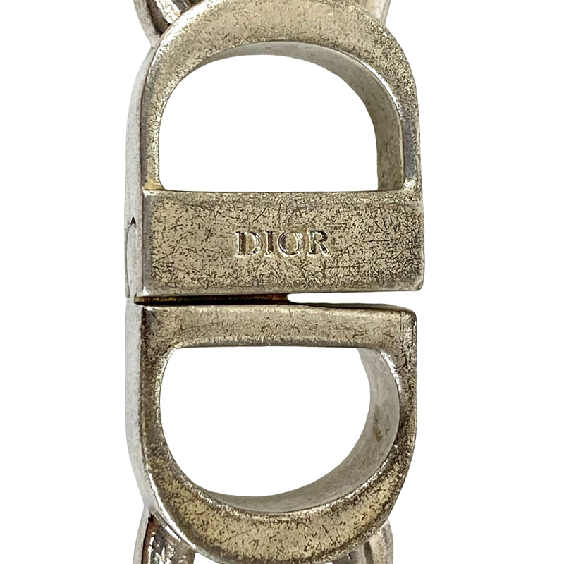 Silver Plated CD Logo Chain Link Necklace - Image 5