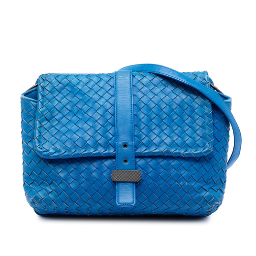 Nappa Intrecciato Double Sided Flap Shoulder Bag - Image 1