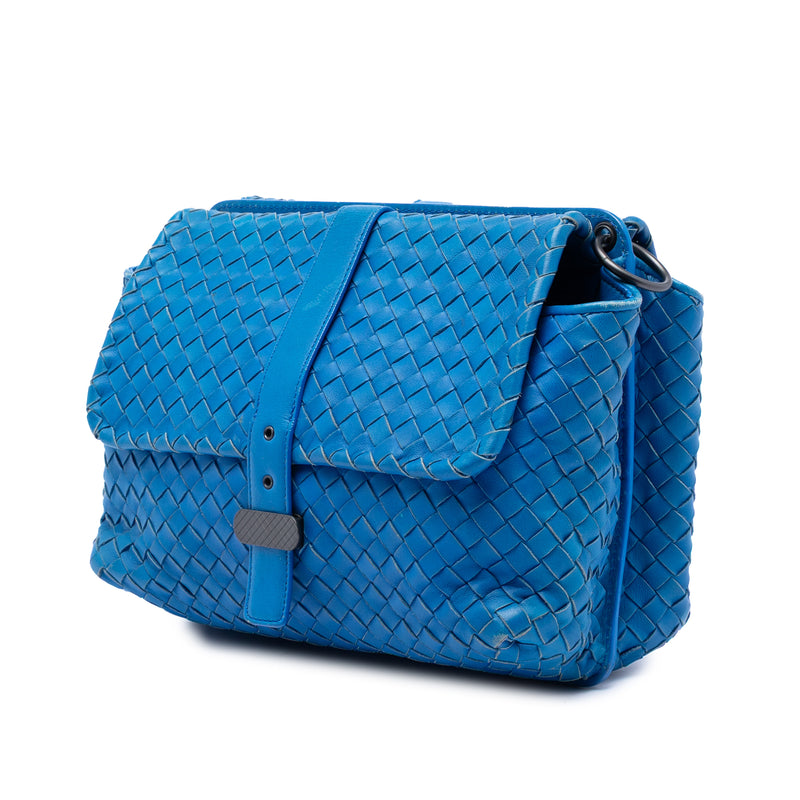 Nappa Intrecciato Double Sided Flap Shoulder Bag - Image 2