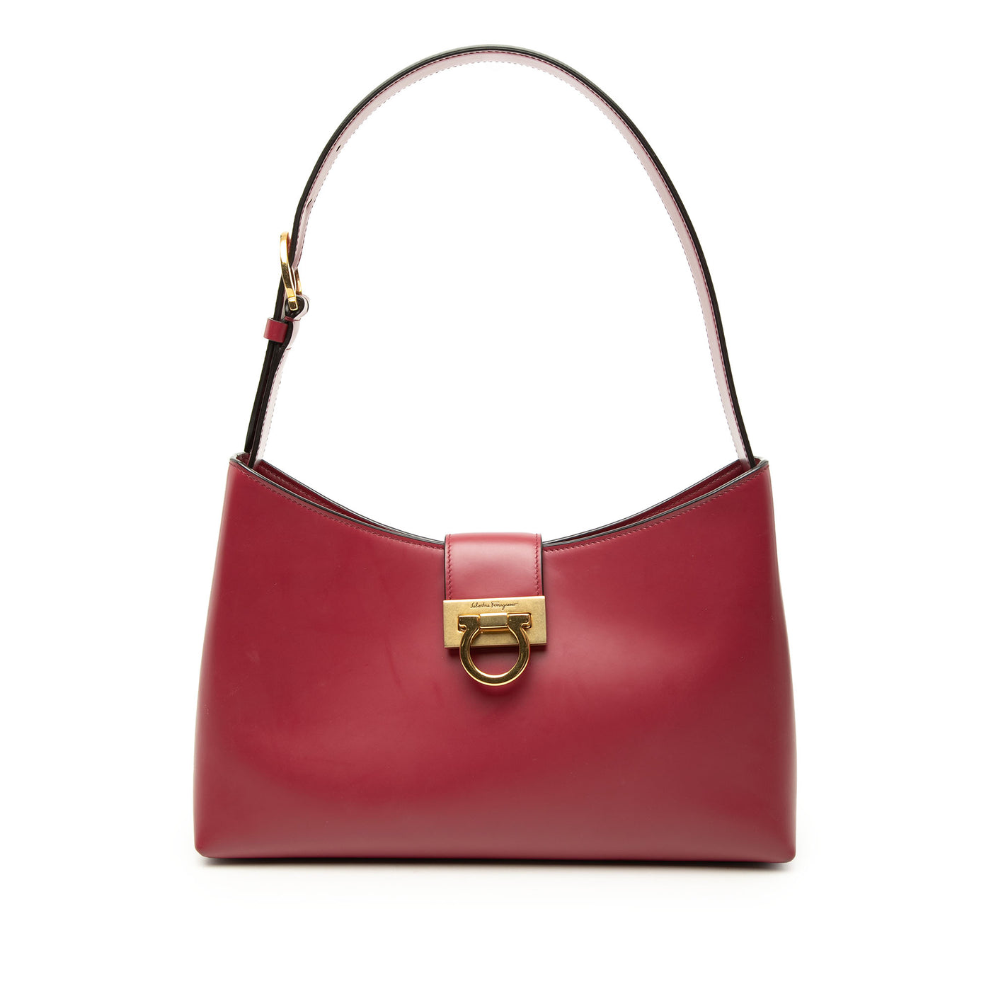Leather Gancini Trifolio Shoulder Bag - Image 1