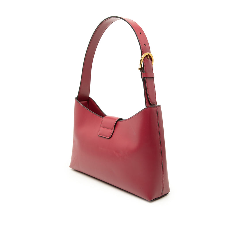 Leather Gancini Trifolio Shoulder Bag - Image 2
