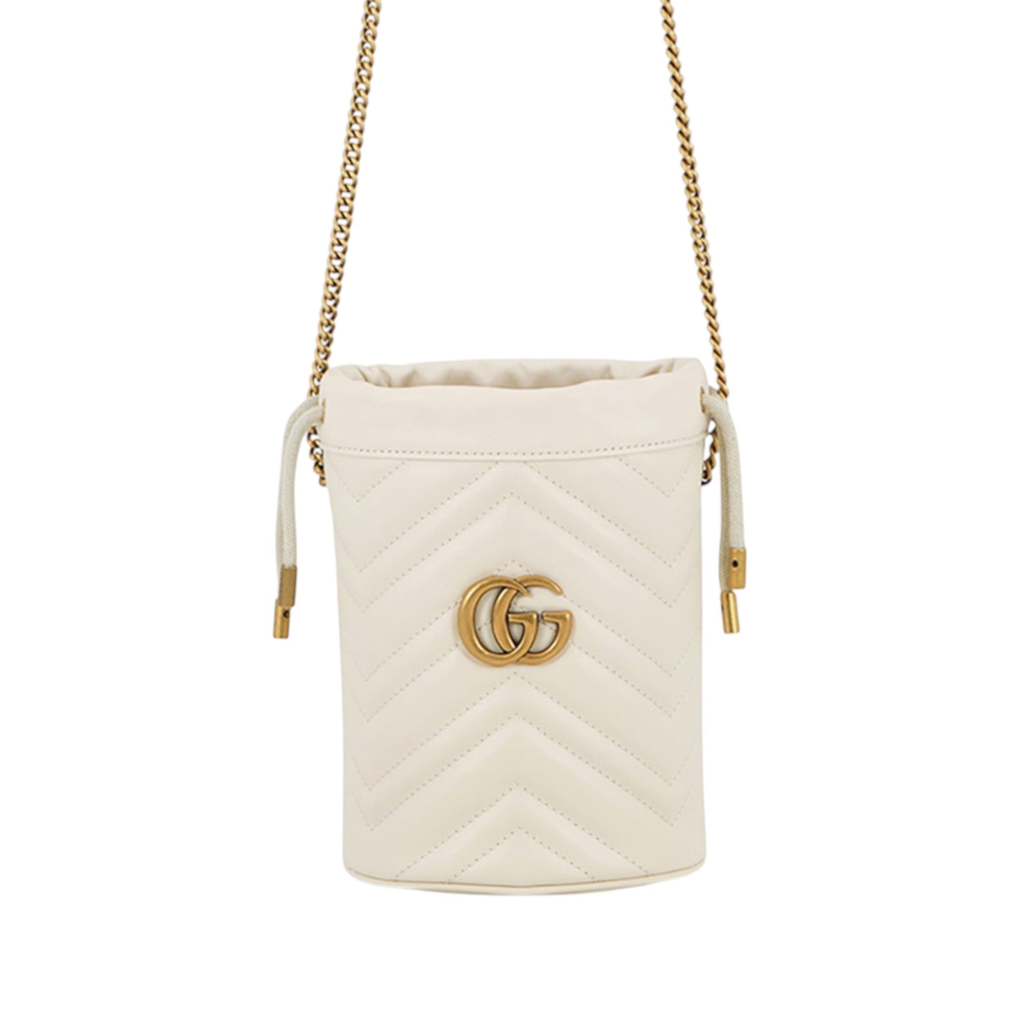 Small GG Marmont Matelasse Calfskin Bucket Bag - Image 1