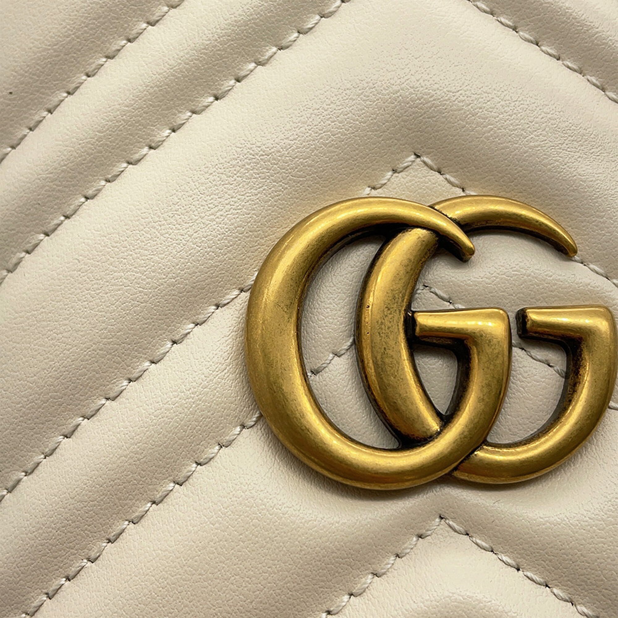 Small GG Marmont Matelasse Calfskin Bucket Bag - Image 6