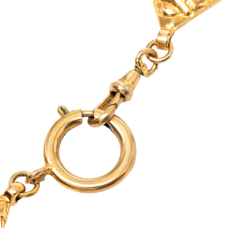 Gold Plated Logo Chain Necklace - Image 3