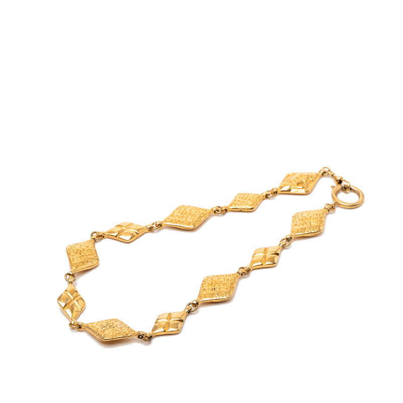 Gold Plated Logo Chain Necklace - Image 5