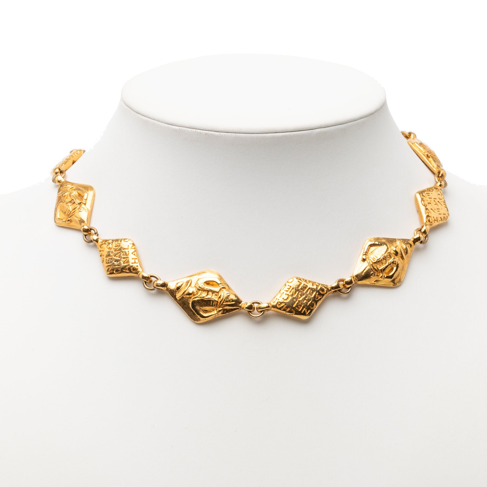 Gold Plated Logo Chain Necklace - Image 6