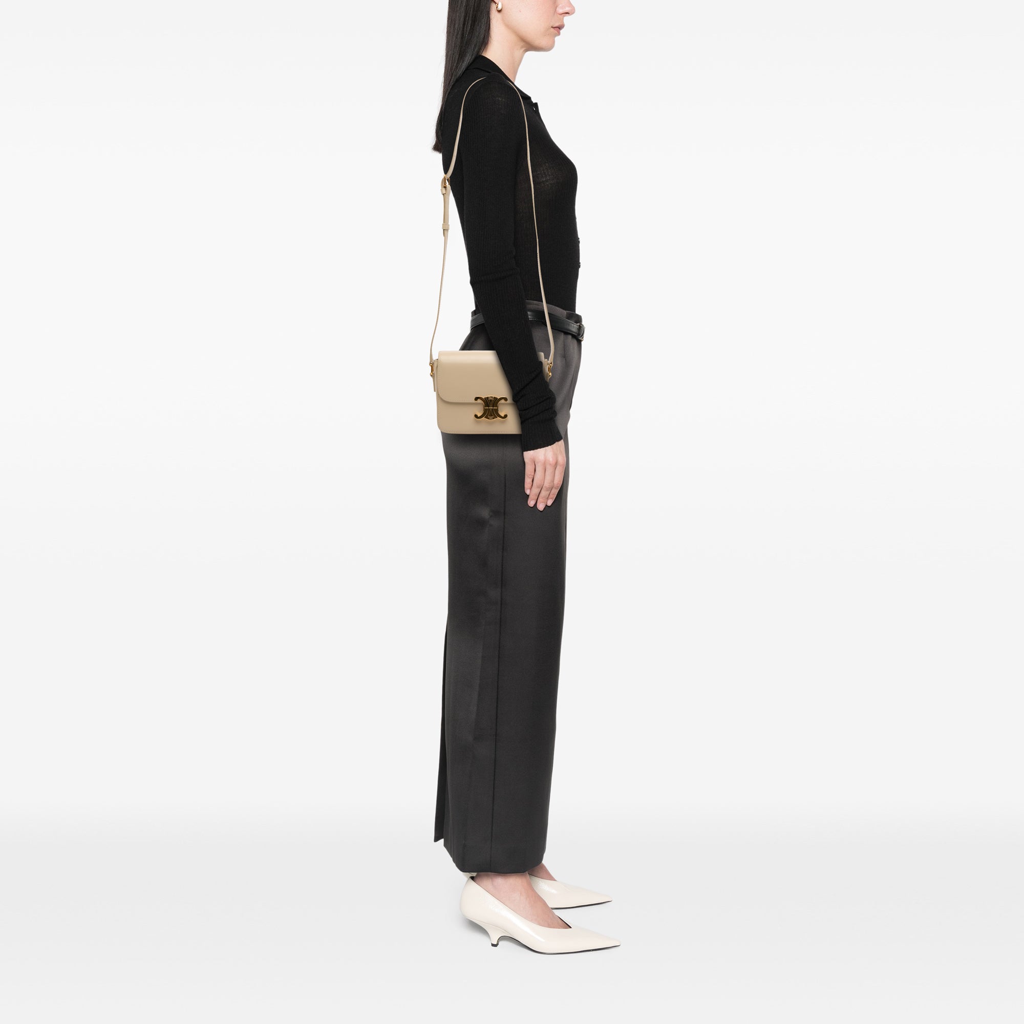Teen Shiny Calfskin Triomphe Crossbody - Image 6